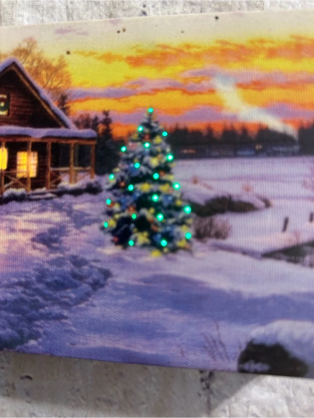 ENCHANTED FOREST 6” LIGHTED CANVAS FRAME (2016) MENARDS STANDS UP